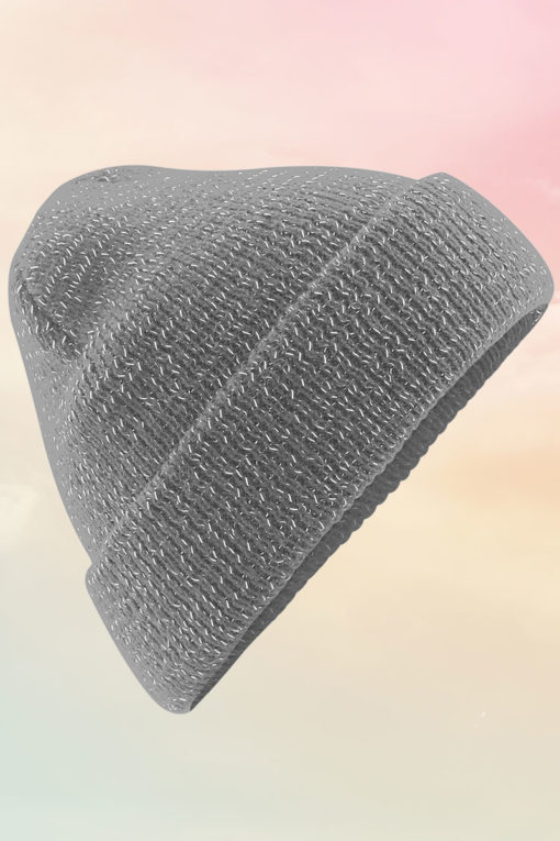 Reflective Grey Beanie Hat