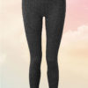 Womens ActiveLife Knitted Charcoal Gym Leggings Front