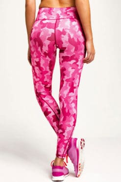 Women's Camohex Performance Hot Pink Leggings Activewear Side