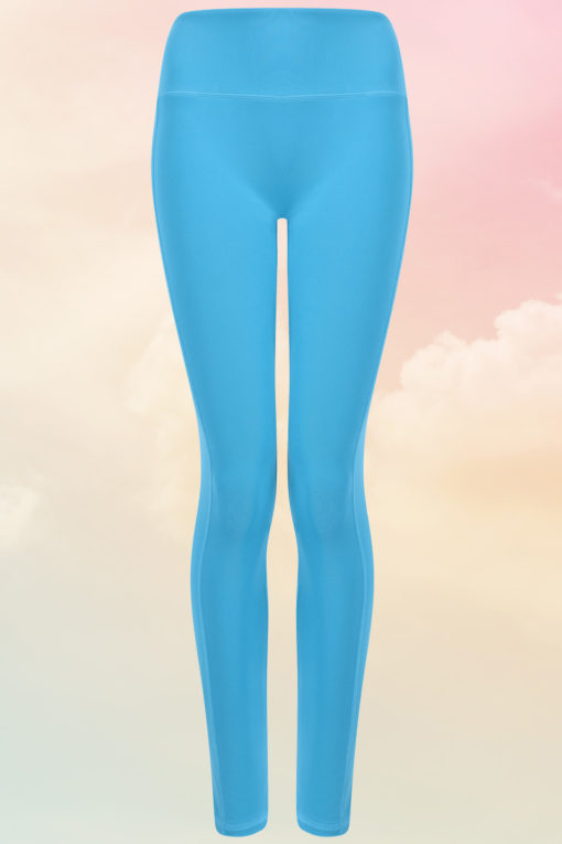 Womens Core Turquoise Gym Leggings Front