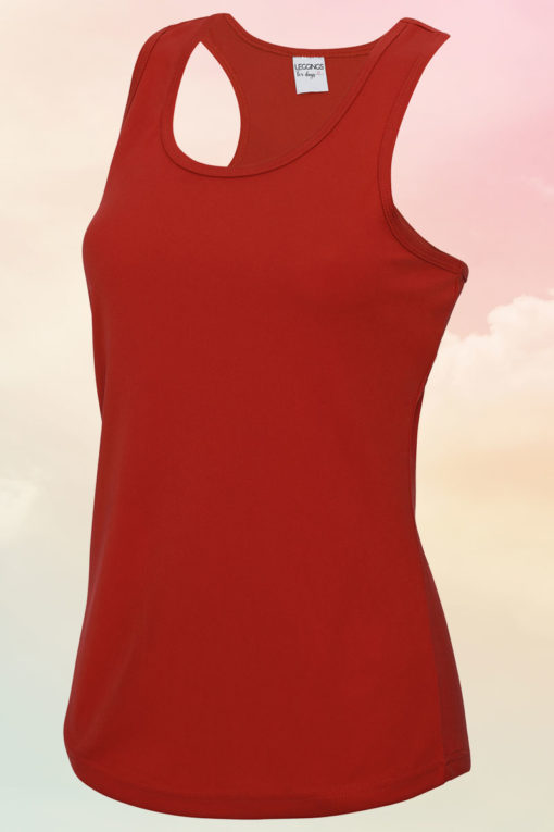 Womens Fire Red Cool Vest