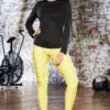 Womens Kaleidoscope Lime Funky Gym Leggings-Outfit