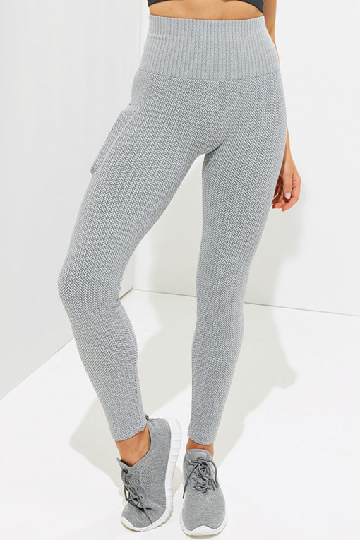 Womens Knitted Heather Grey ActiveLife Leggings