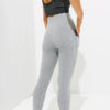 Womens Knitted Heather Grey ActiveLife Leggings Back
