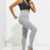 Womens Knitted Heather Grey ActiveLife Leggings Side