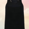 Women's Laser Cut Black Vest Top