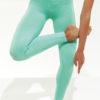 Womens Ribbed Seamless 3D Peppermint Sports Leggings