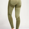 Womens Seamless 3D Fit Multi Sport Sculpt Olive Leggings Back