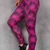 Womens Speckled Pink Funky Gym Leggings