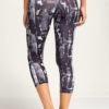 Womens Sunset Charcoal Cropped Gym Leggings Back