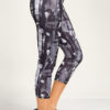 Womens Sunset Charcoal Cropped Gym Leggings Side